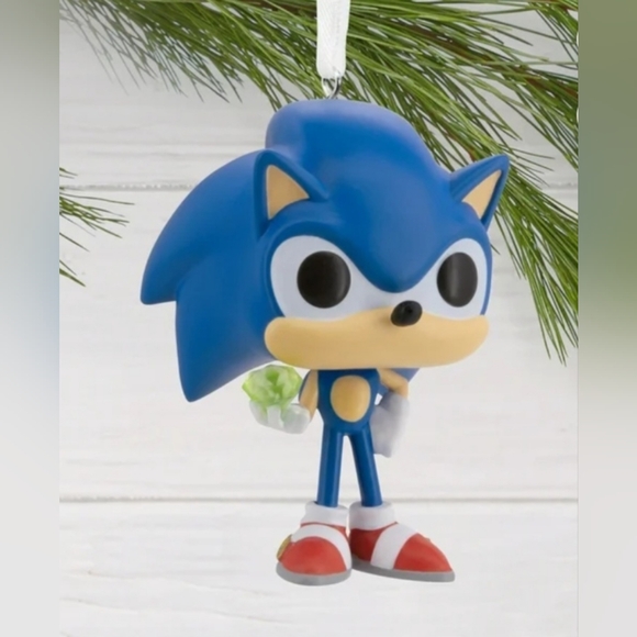 Hallmark Sonic the Hedgehog Emerald Funko POP Christmas Ornament New In Box 2025 - Picture 2 of 14